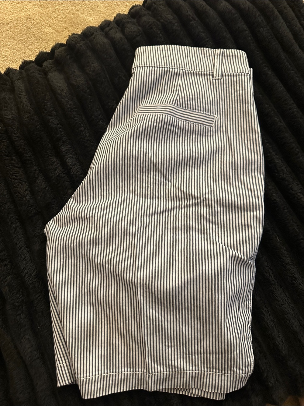 GAP Men's Navy and White Striped Chinos